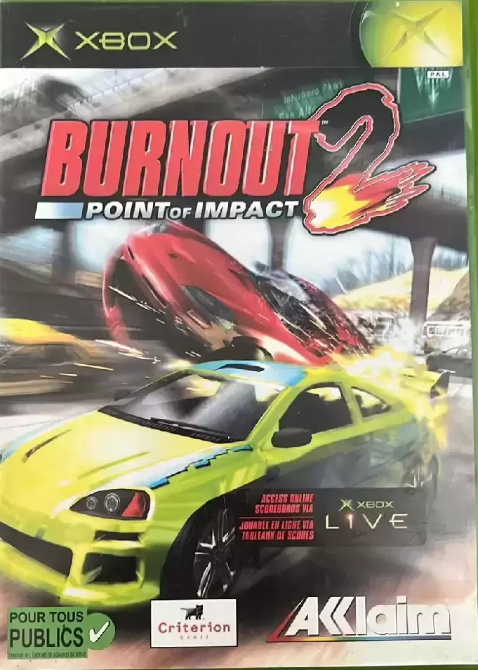 Jeux XBOX - BurnOut 2 Point Of Impact