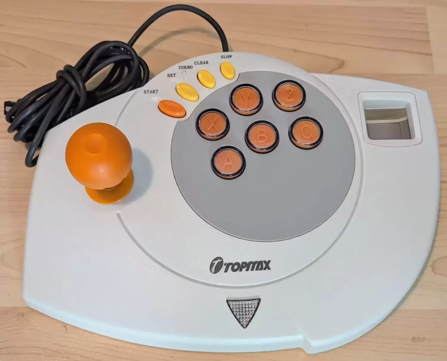 Arcade Stick - Topmax - Enforcer Arcade Fight Stick (White & Buttons Orange)