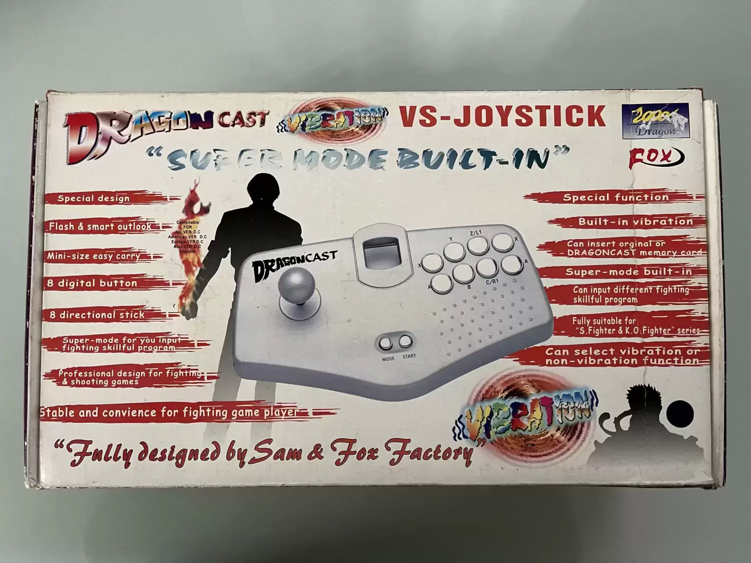 Arcade Stick - DragonCast Vibration VS-Joystick (Blue)