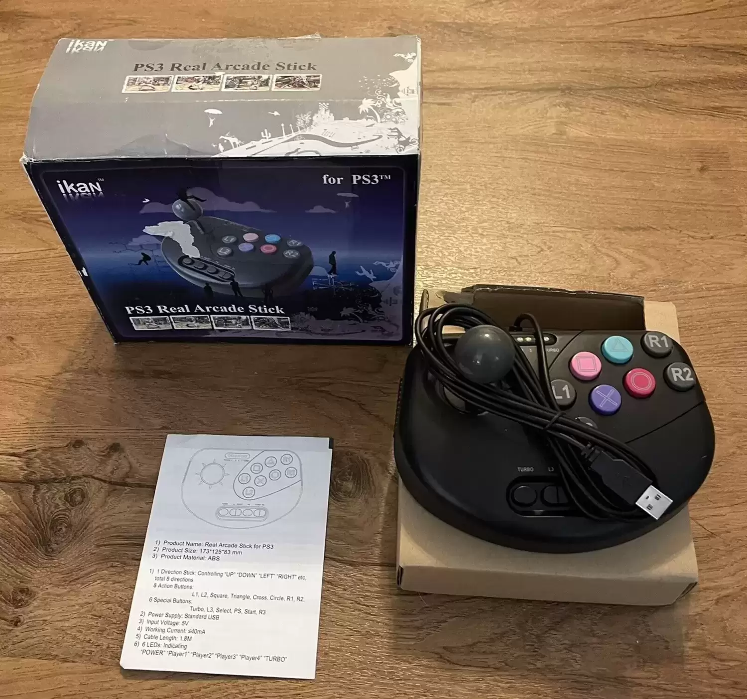 Arcade Stick - iKAN - PS3 Real Arcade Stick (New Open Box)