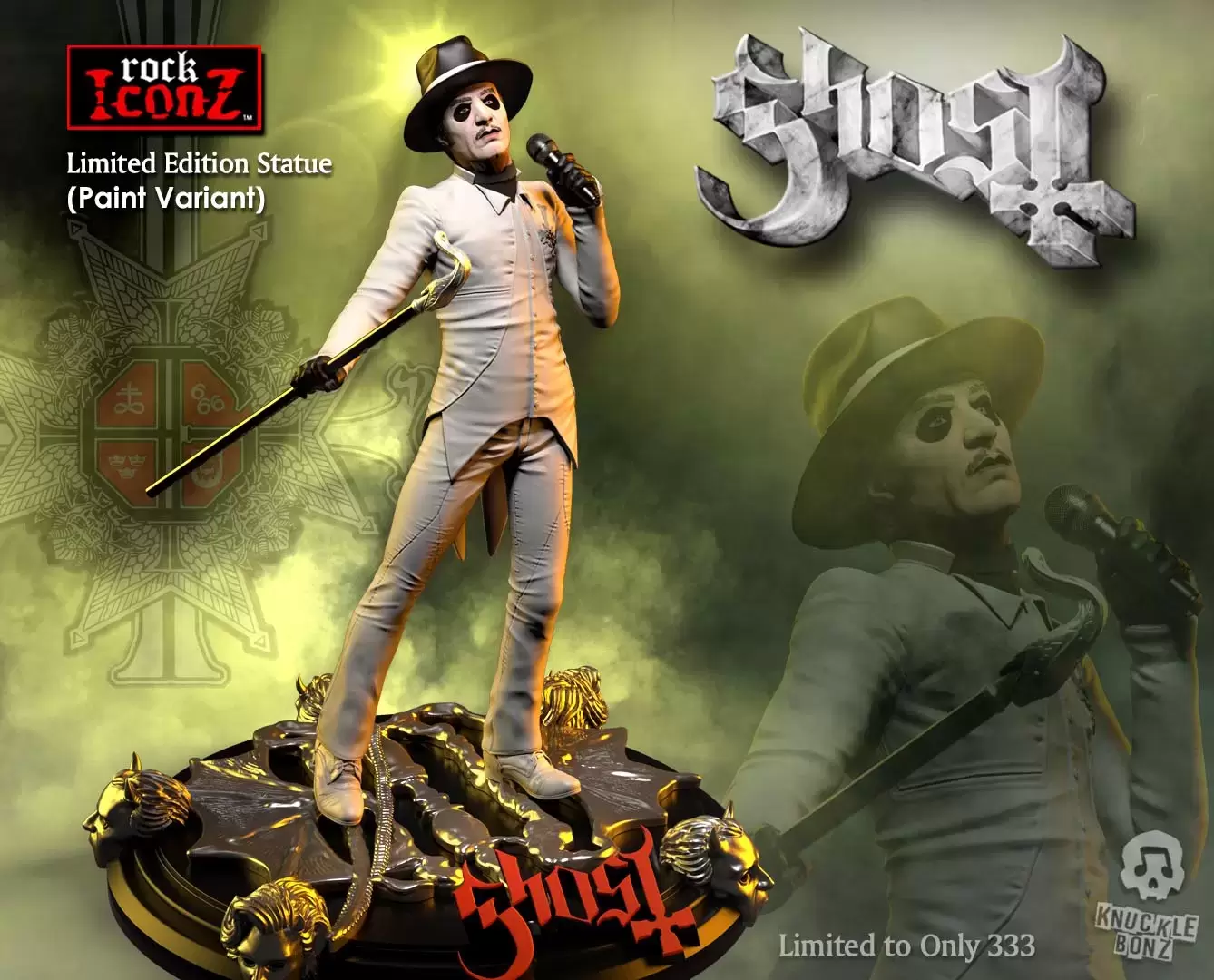 Knucklebonz - Rock Iconz - Ghost - Cardinal Copia White Tuxedo (Variant)