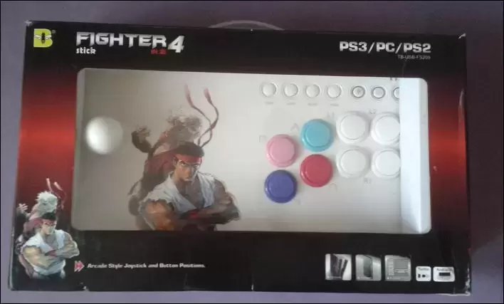 Arcade Stick - Fighter4 - Arcade Style Joystick - TB-USB-FS209 (White)