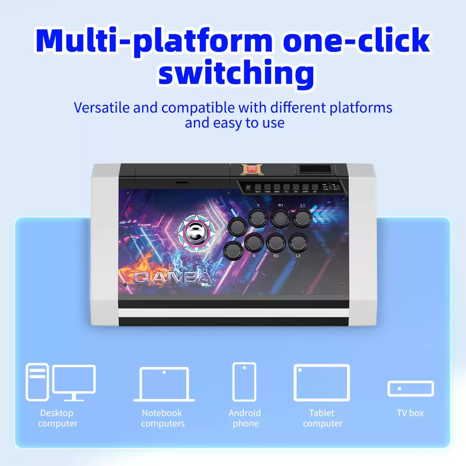 Arcade Stick - Qanba Q3 Obsidian Arcade Joystick Silent Multifunction Edition