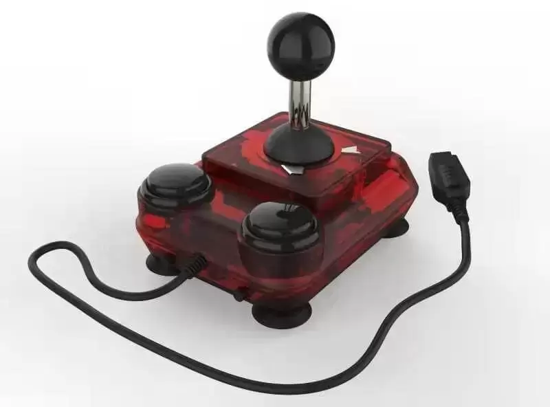 Manettes / Joystick / PAD Multi-Plateformes - RetroRadionics - ArcadeR 9 pin ATARI - Red Clear