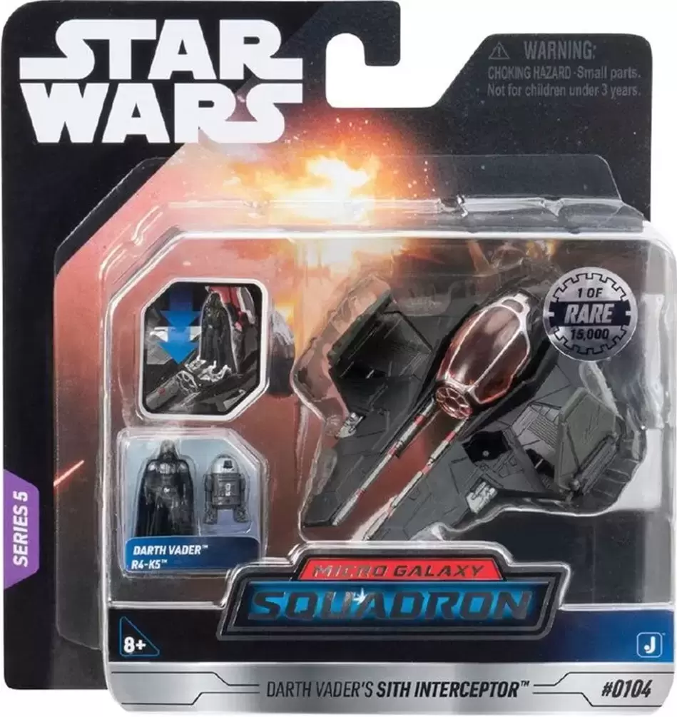 Micro Galaxy Squadron - Darth Vader\'s Sith Interceptor With Darth Vader & R4-K5