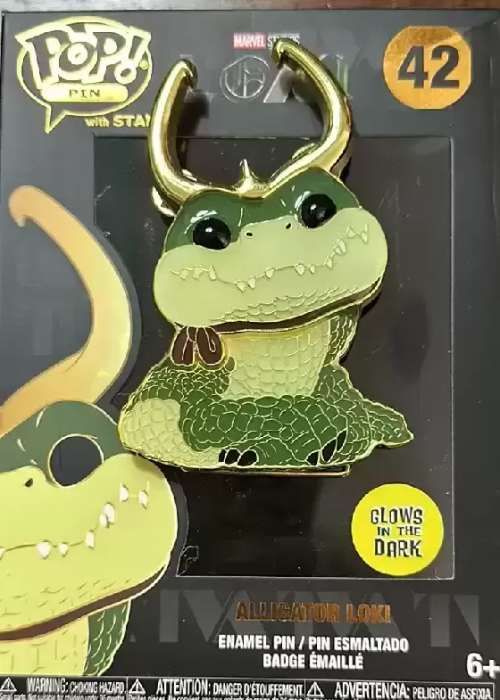 POP! Pin Marvel - Loki - Alligator Loki GITD