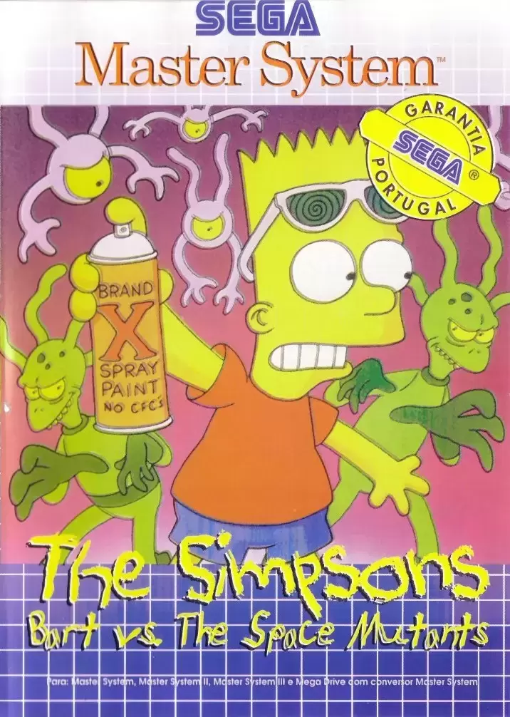 Tectoy - Jeux Master System Brésil - The Simpsons: Bart vs. the Space Mutants