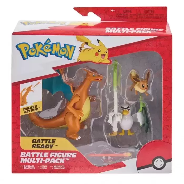 Pokémon Action Figures - Eevee, Sirfetch\'D, Charizard
