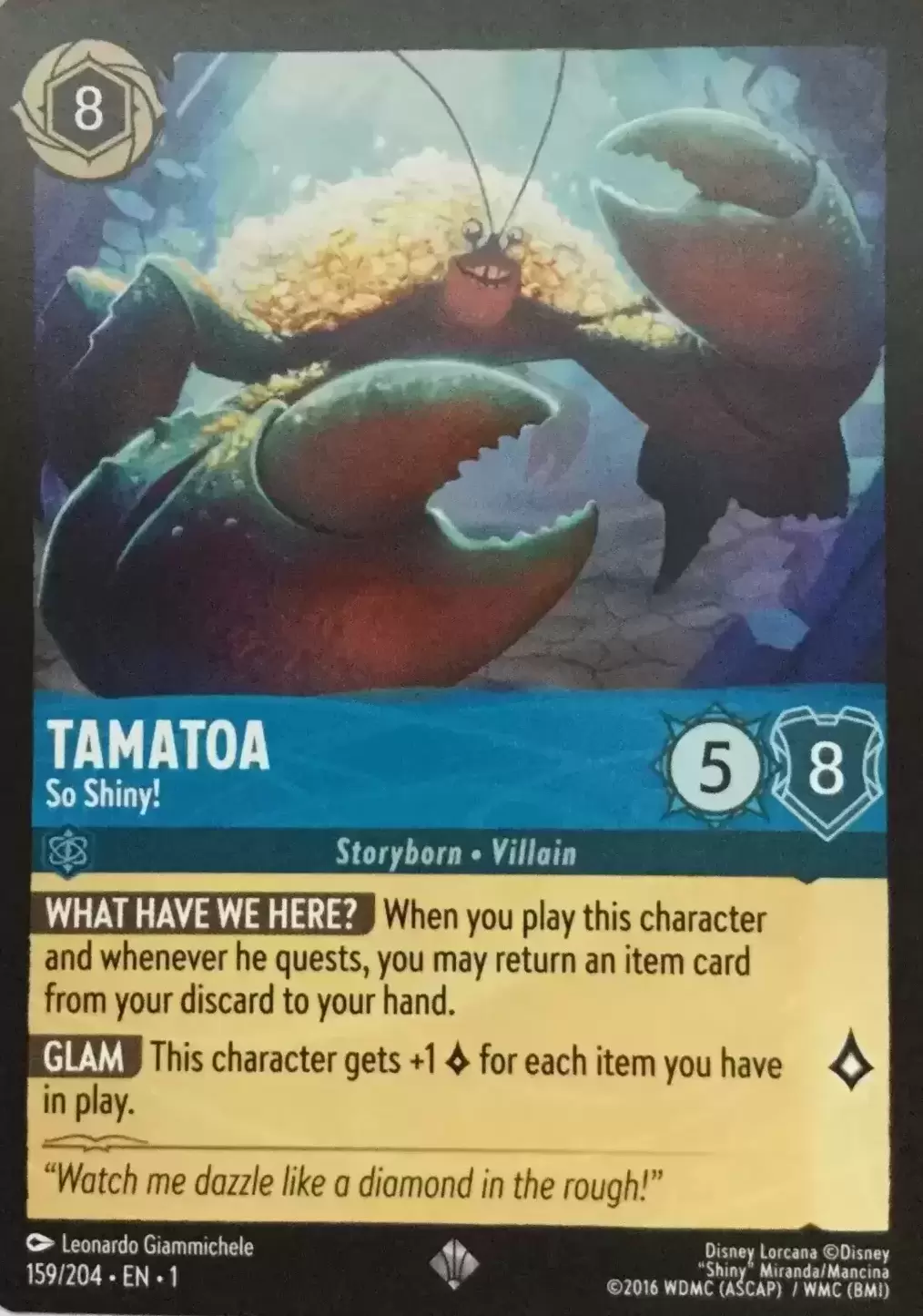 The First Chapter - Tamatoa - So Shiny! - Foil