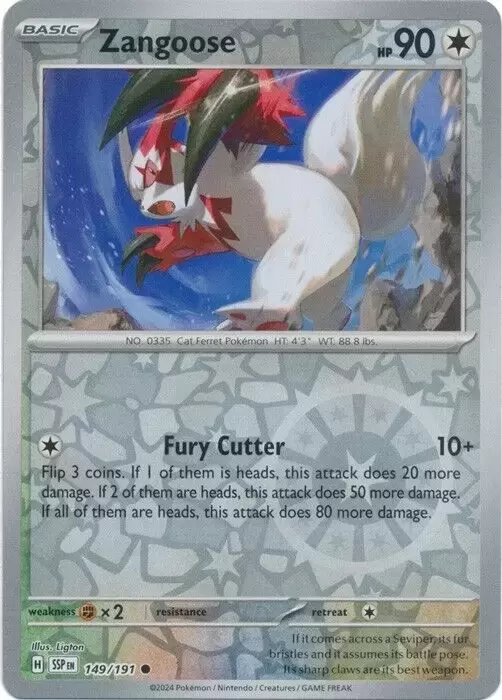 Surging Sparks SSPEN - Zangoose Reverse
