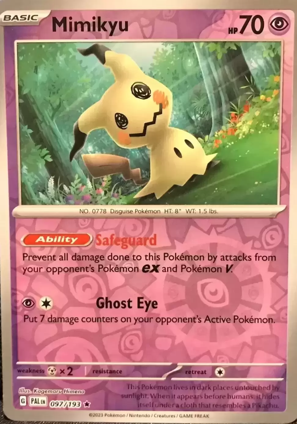 Paldea Evolved - PALEN - Mimikyu Reverse