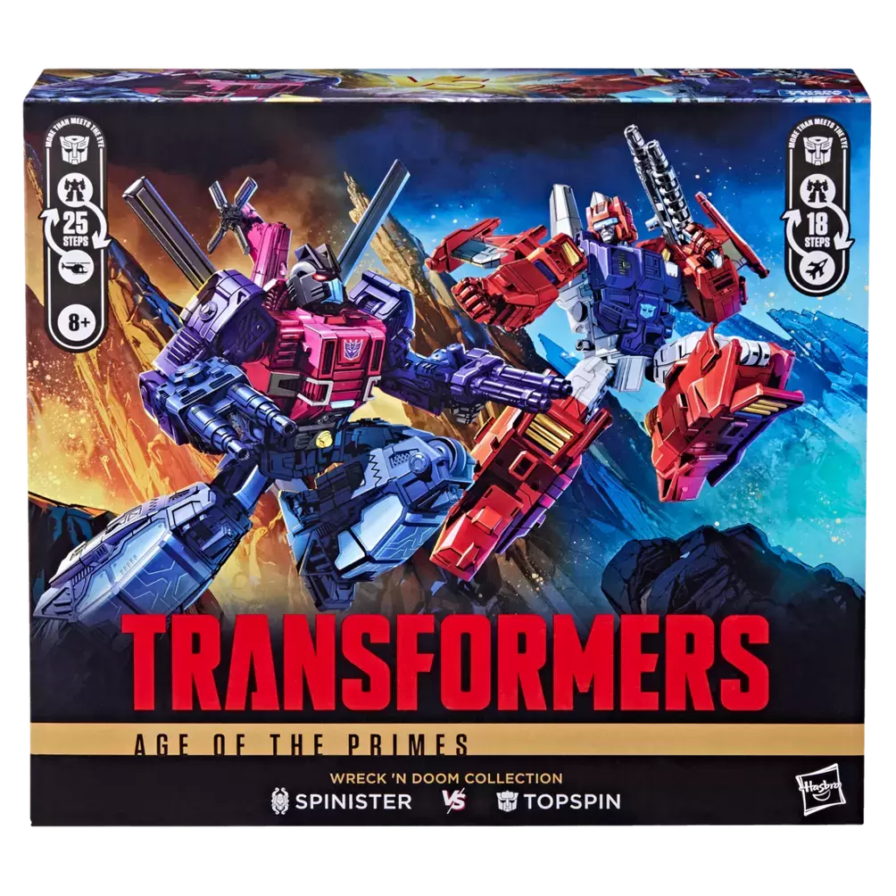 Transformers Age of the Primes - Topspin vs Spinister (Wreck \'n Doom Collection)