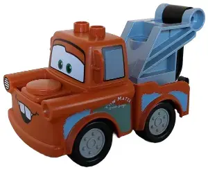 Lego Duplo Minifigures - Duplo Tow Mater - Light Bluish Gray Hook Base and Wheels