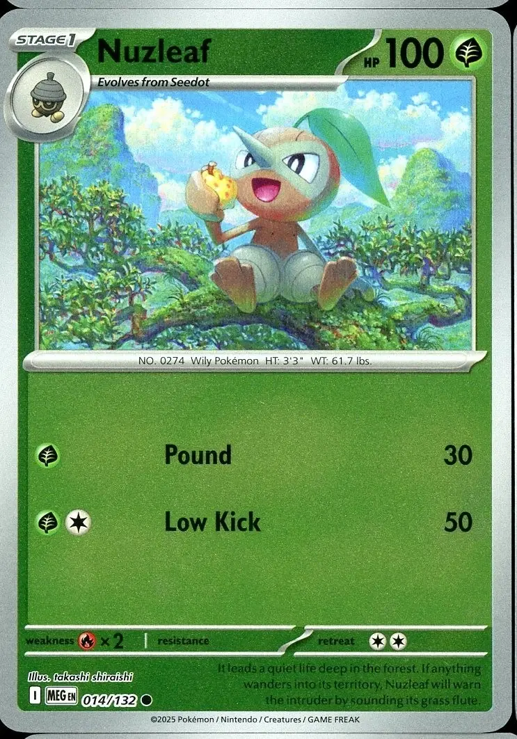 MEGA Evolution - MEGEN - Nuzleaf Reverse